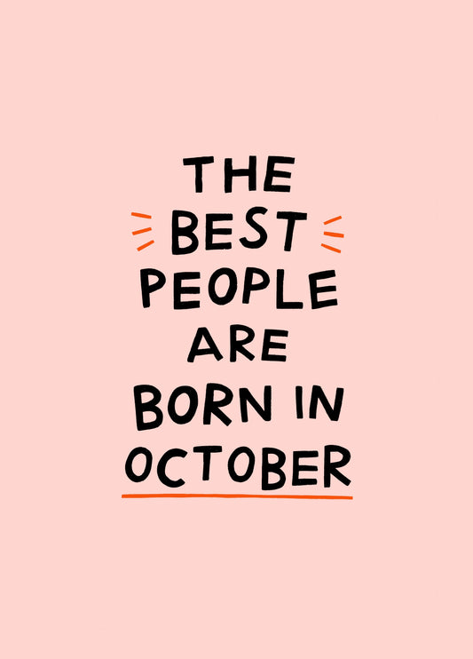 Funny October Birthday Card