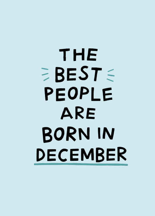 Funny December Birthday Card