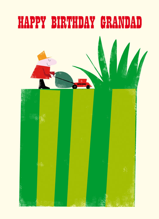 Lawn Mowing Grandad Birthday Card