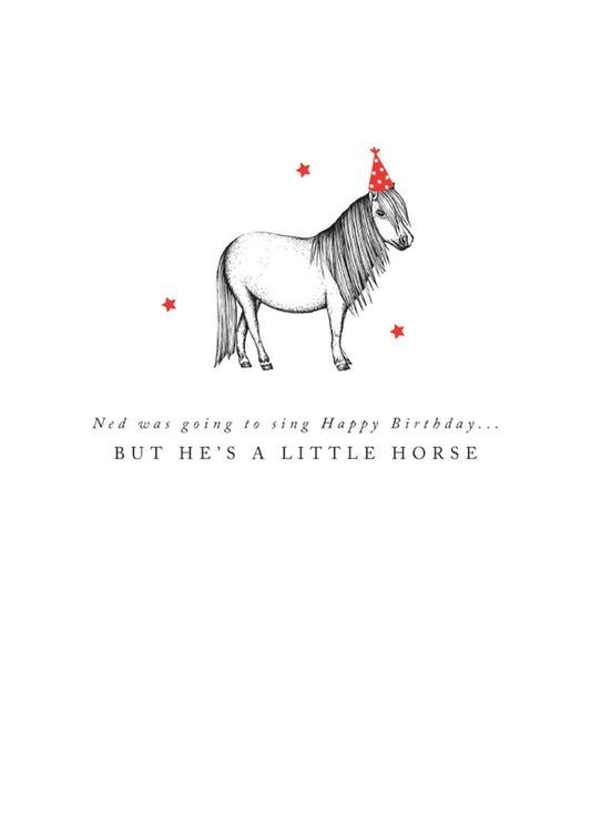 Ned's A Little Horse Birthday Card
