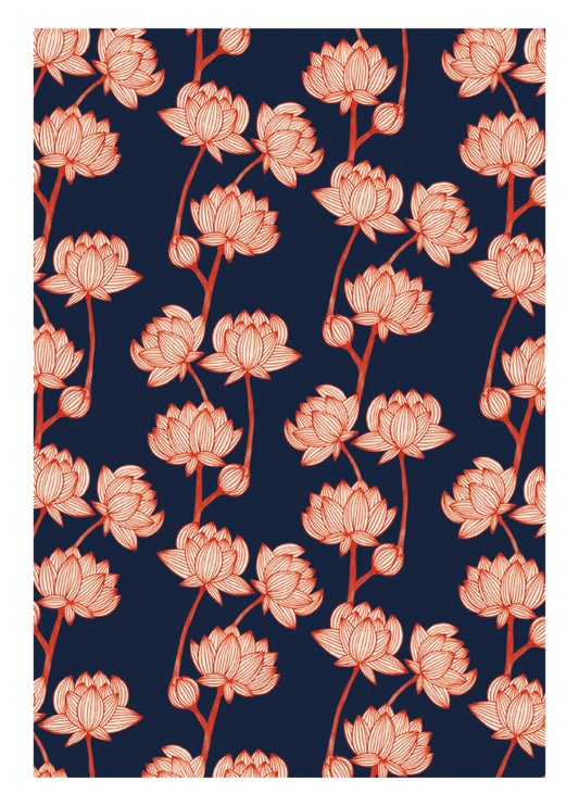 Lotus Flower Art Card