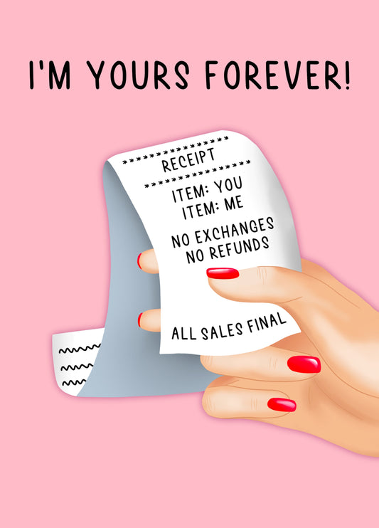 Receipt Funny Anniversary Card