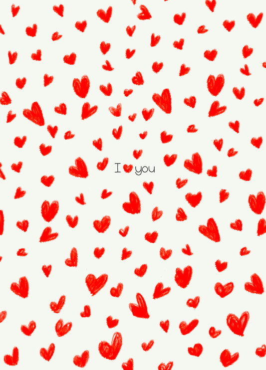 Hearts And Love Card