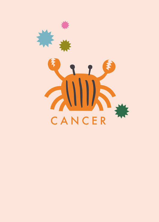 Cancer, Horoscope, Star Sign, Birthday Card