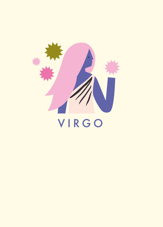 Virgo, Horoscope, Star Sign, Birthday Card