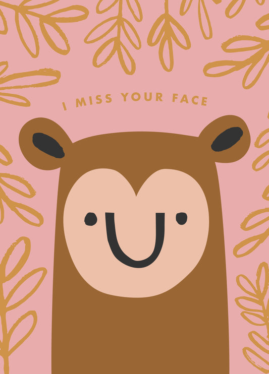 I Miss Your Face, Cheeky Monkey, Just Because, Thinking Of You Card