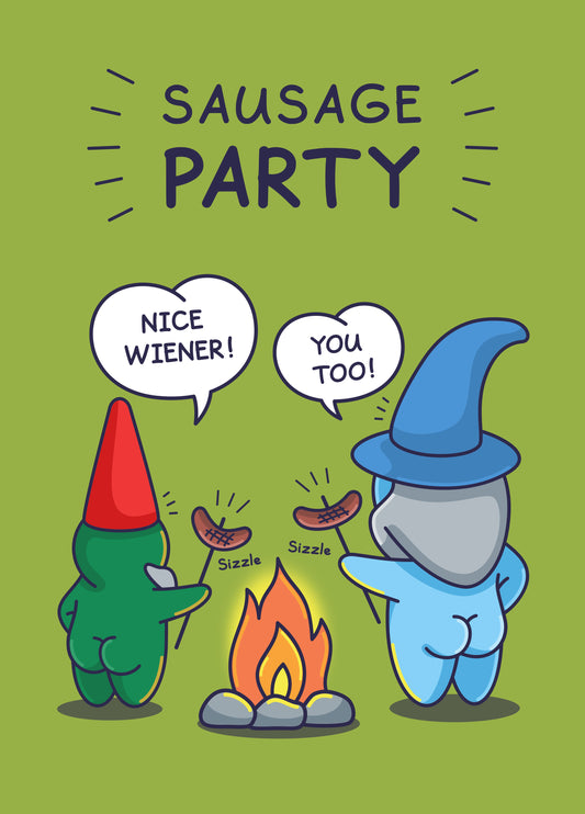 Sausage Party - Funny Birthday Card For Him