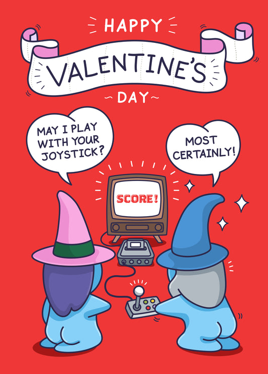 Joystick - Funny Valentines Day Card - Romantic Gaming