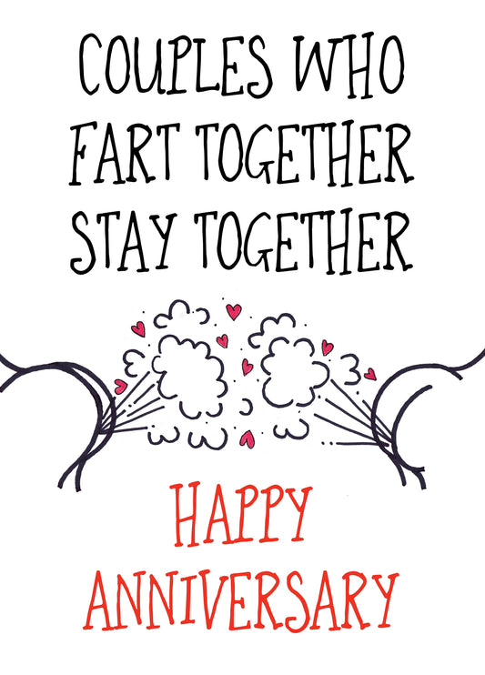 Couples Who Fart Together Card
