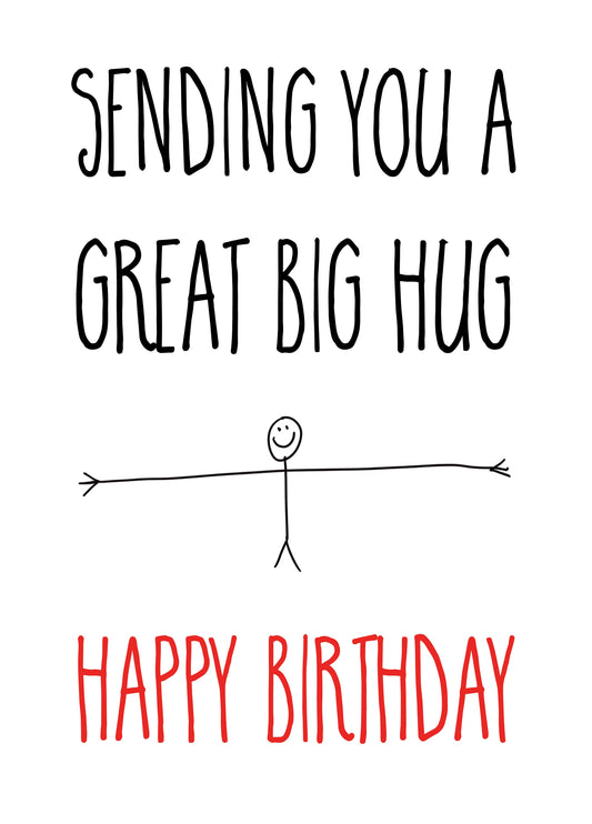 A Great Big Hug Birthday Card