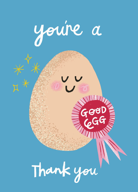 Good Egg Thank You Card