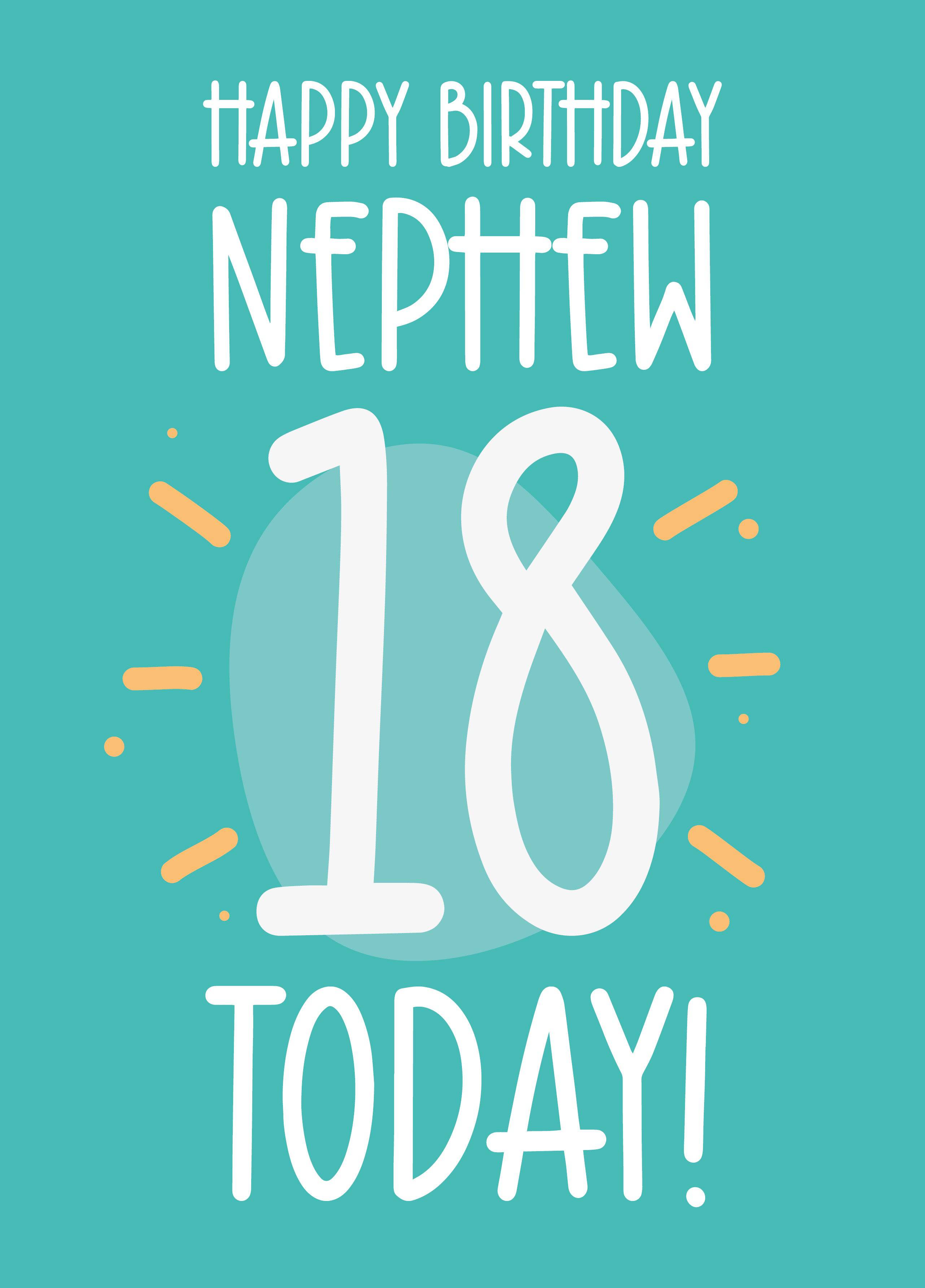 Funny Monkey 18th Birthday Card For Nephew - Hilarious Animal Humor Card For Guys