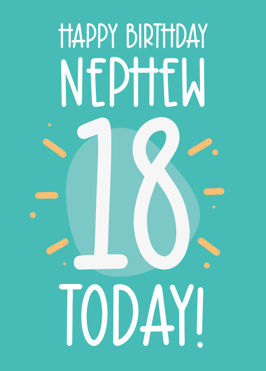 Nephew 18th Birthday Card
