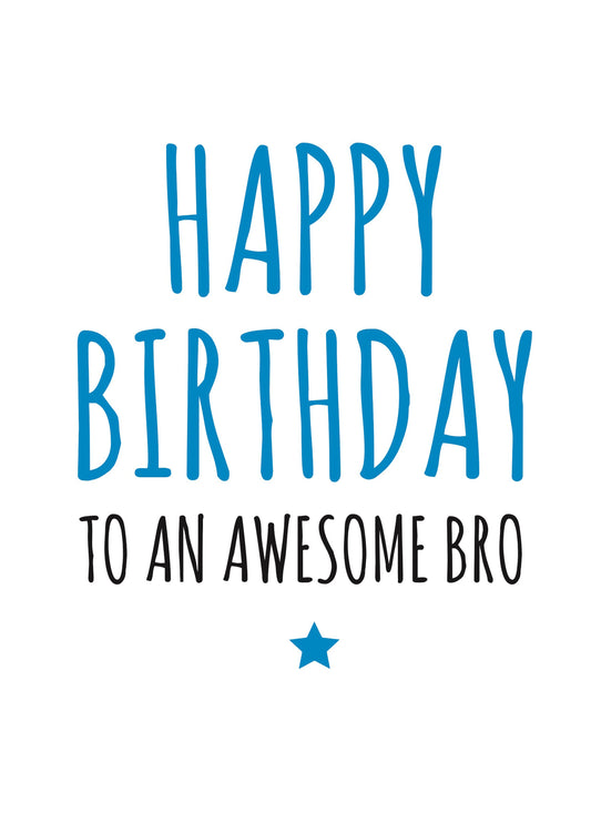 Awesome Bro Birthday Card