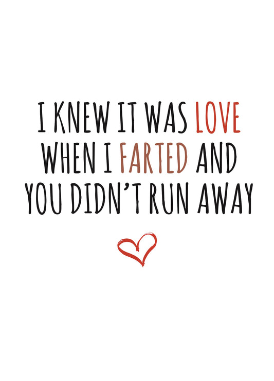 I Knew It Was Love Card