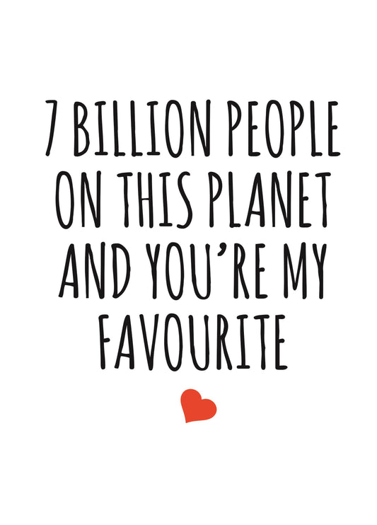 7 Billion People Card