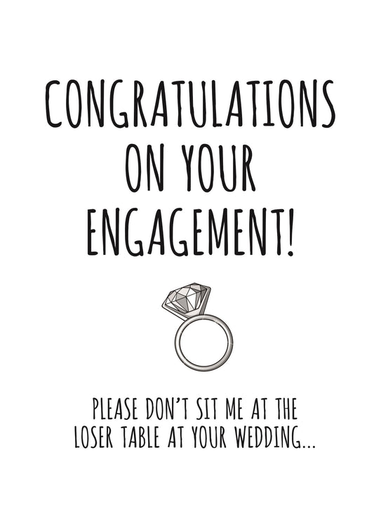 Loser Table Engagement Card