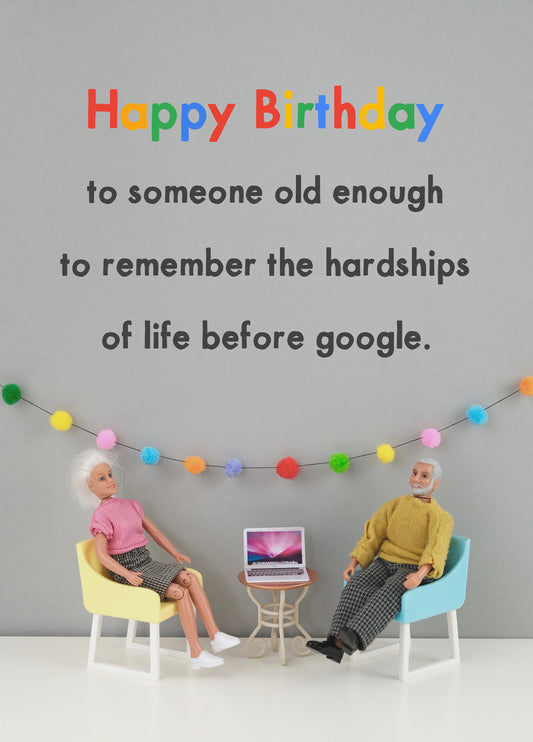 Life Before Google Birthday Card