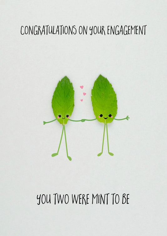 Mint To Be Engagement Card