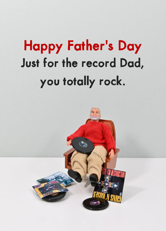 Happy Father's Day Just For The Record Card