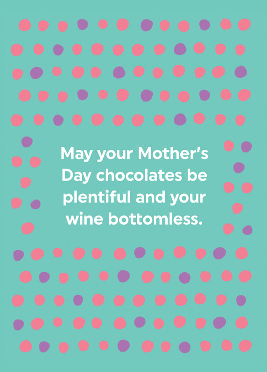 Mother's Day Chocolate And Wine Card