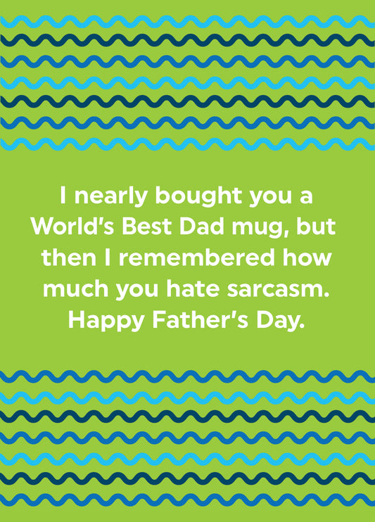 Worlds Best Dad Mug Card