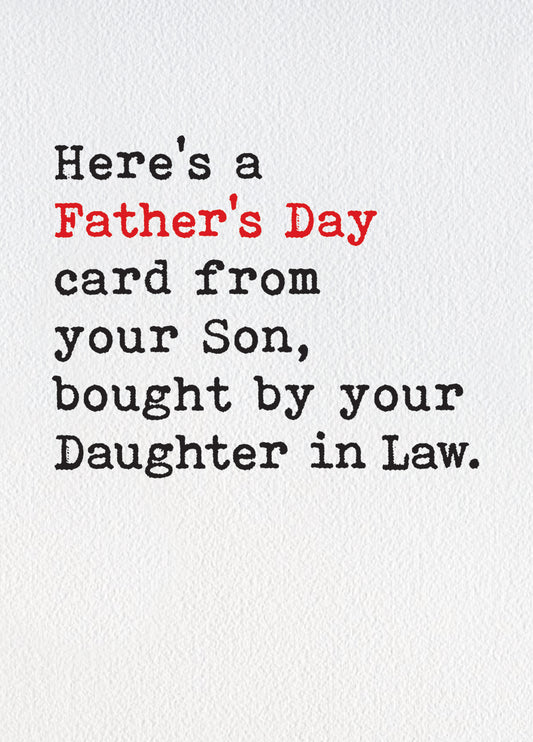 From Your Son, Bought By Your Daughter-in-law Card