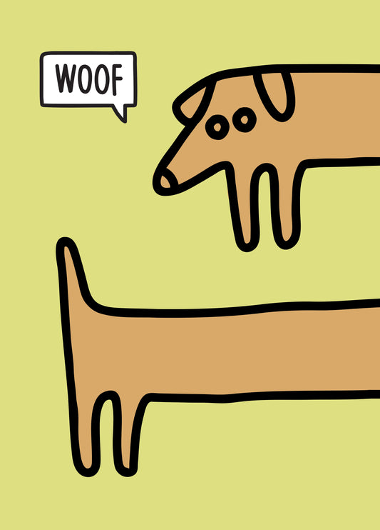 Daschund Sausage Dog Card