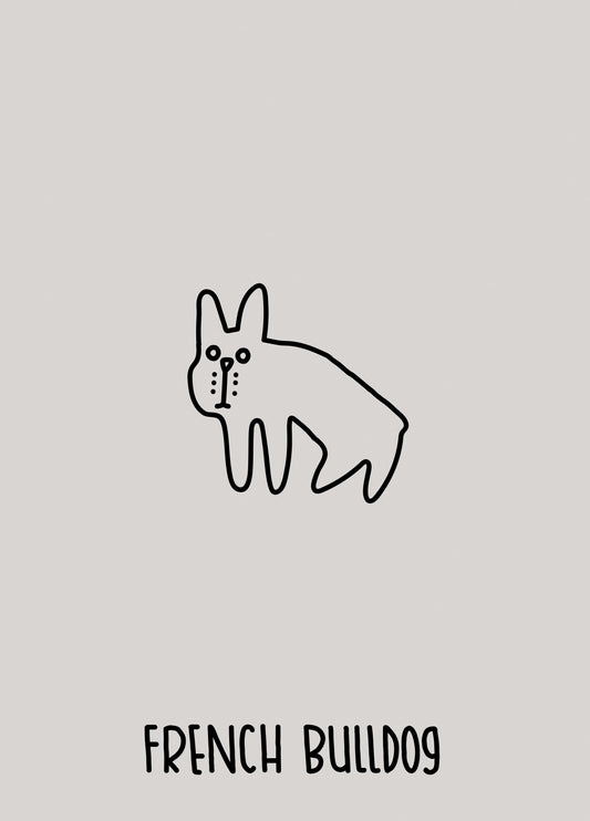French Bulldog Dog Card