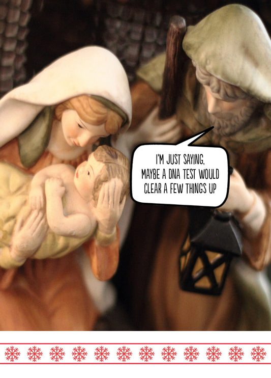 Funny Christmas Card 'DNA Check'