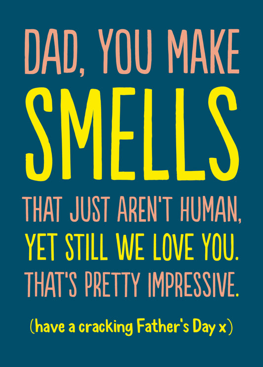 Funny Father's Day Card 'Dad Smells'