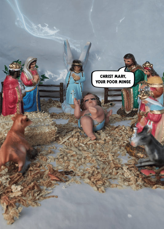 Funny Christmas Card - 'Minge'