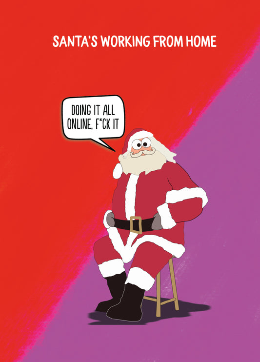 Funny Christmas Card - 'Online Santa'