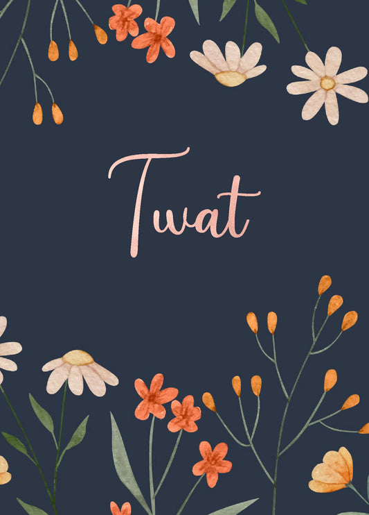 Rude Birthday Card - 'Twat'