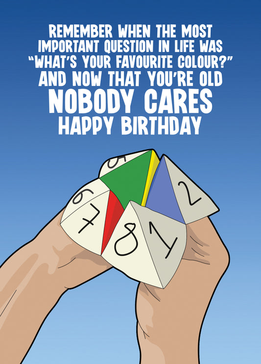 Funny Birthday Card - Favourite Colour