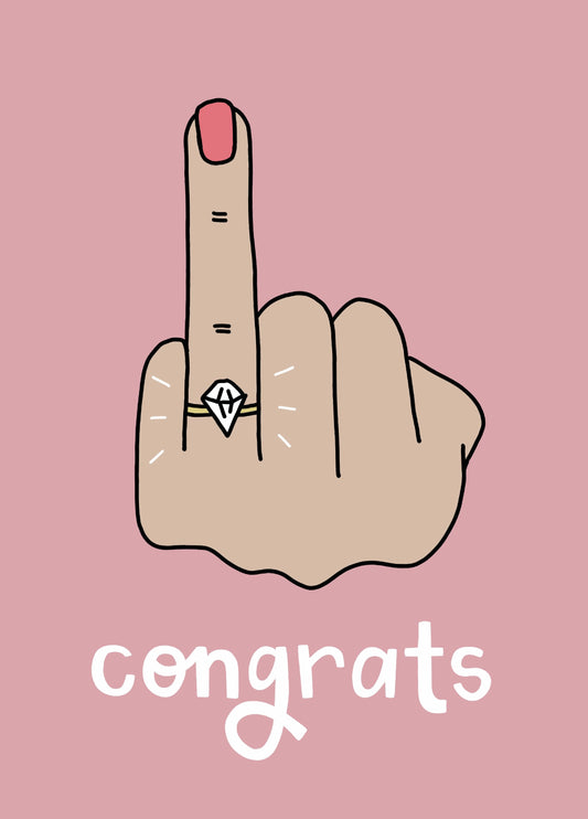 Engaged Middle Finger Card