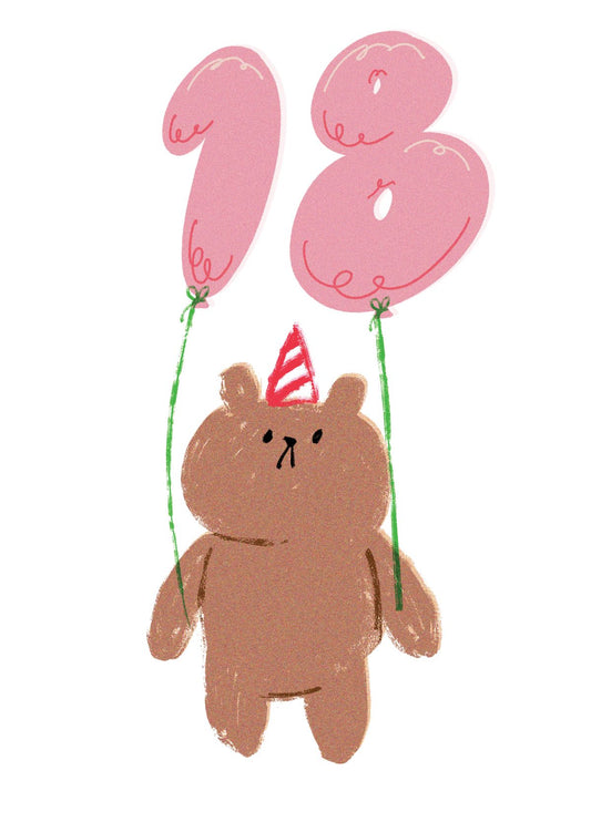 18 Bear Card