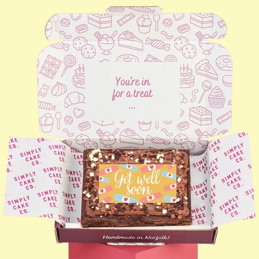 Get Well Soon Brownie Slab