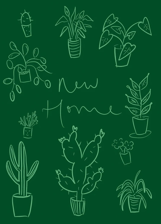 New Home House Plants Card