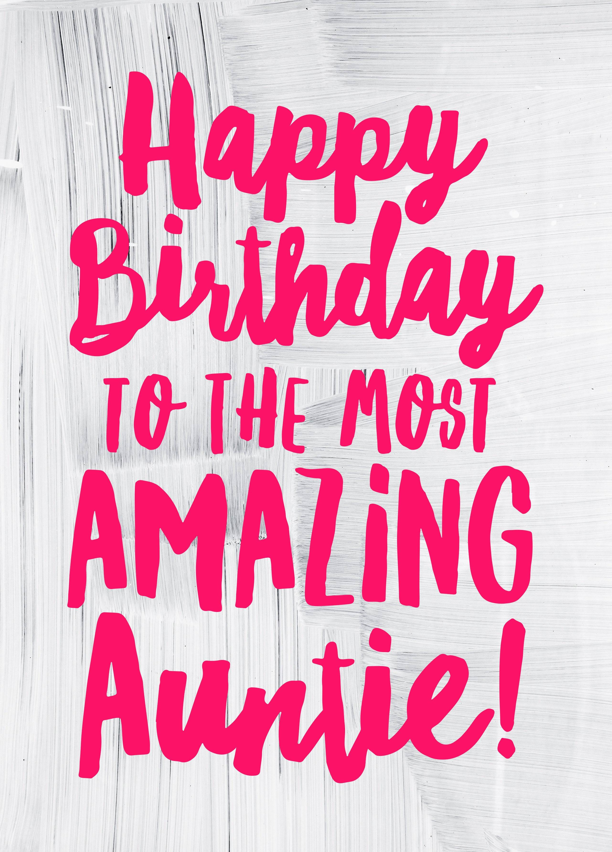 Happy Birthday Amazing Auntie Card – Scribbler Cards & Gifts