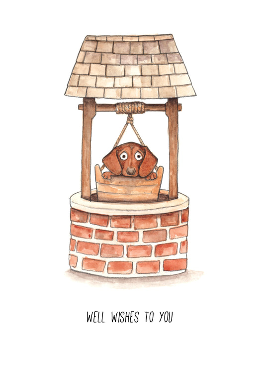 Sausage Dog Well Wishes Card