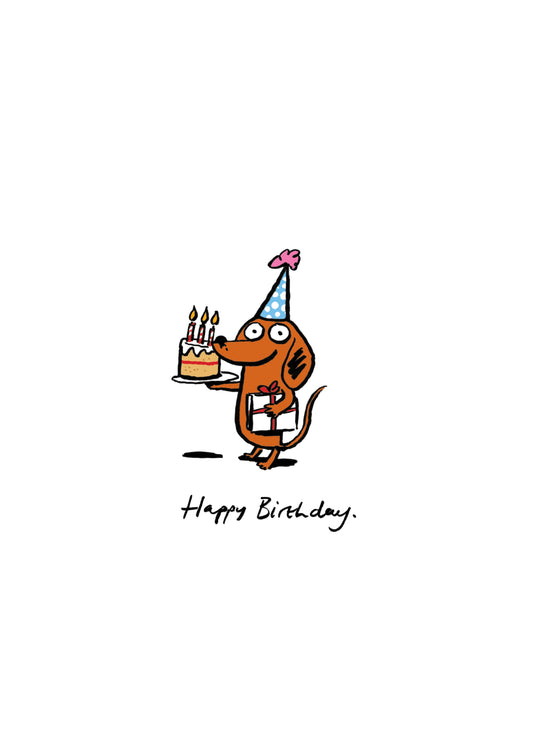 Happy Birthday Dachshund Card