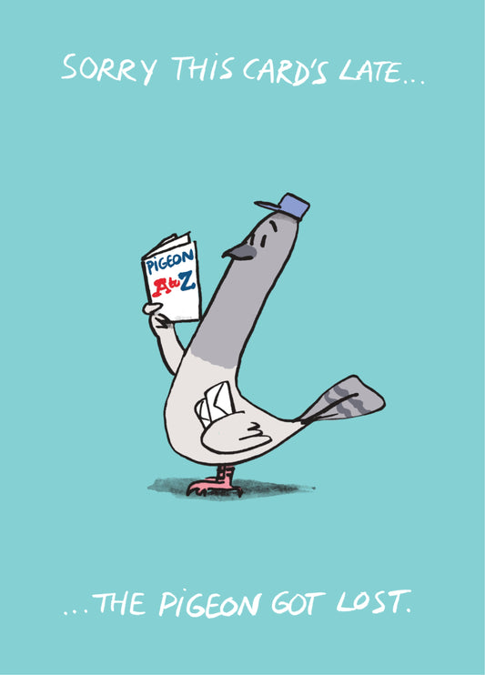 Lost Pigeon Belated Birthday Card