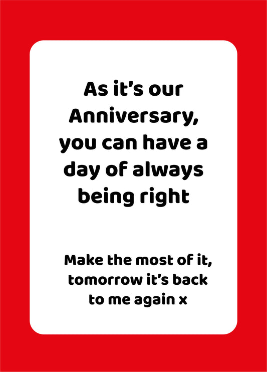 Anniversary - Always Right