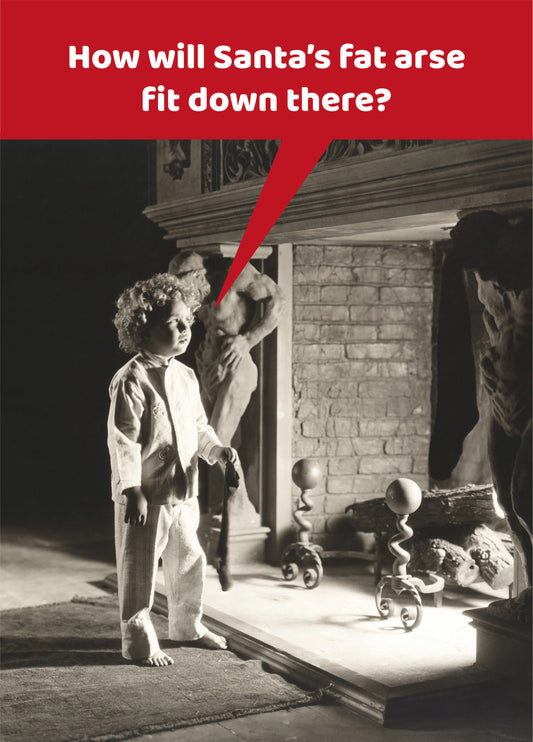 Santa's Fat Arse Card