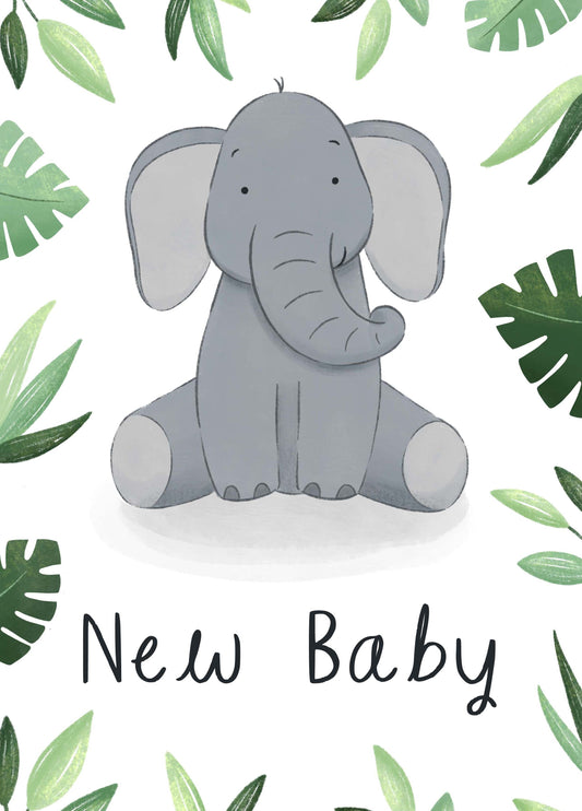 Little Elephant New Baby Card