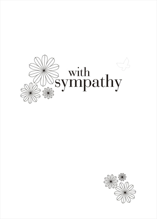 Floral Type With Sympathy Card