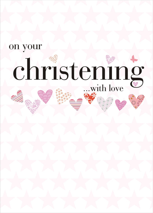 Christening Heart Card