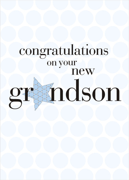 New Grandson Congratulations Card