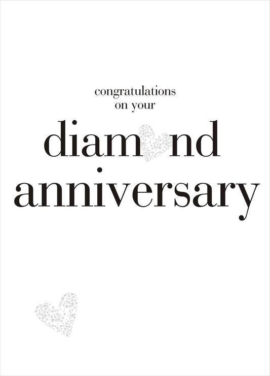 Diamond Anniversary Heart Card